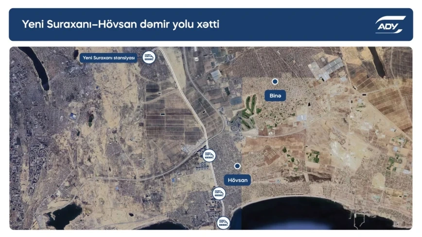 Yeni Suraxanı–Hövsan dəmir yolu xəttinin bərpası davam edir: stansiyalar və çəpərləmə işləri davamlı nəzərdə tutulur